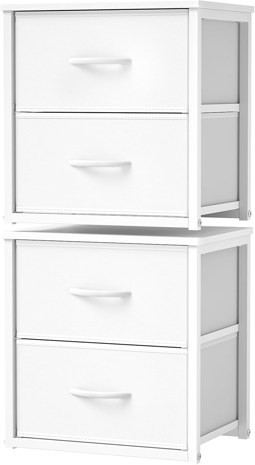 JOWEI 2-Pack Stackable 4-Drawer Storage Units