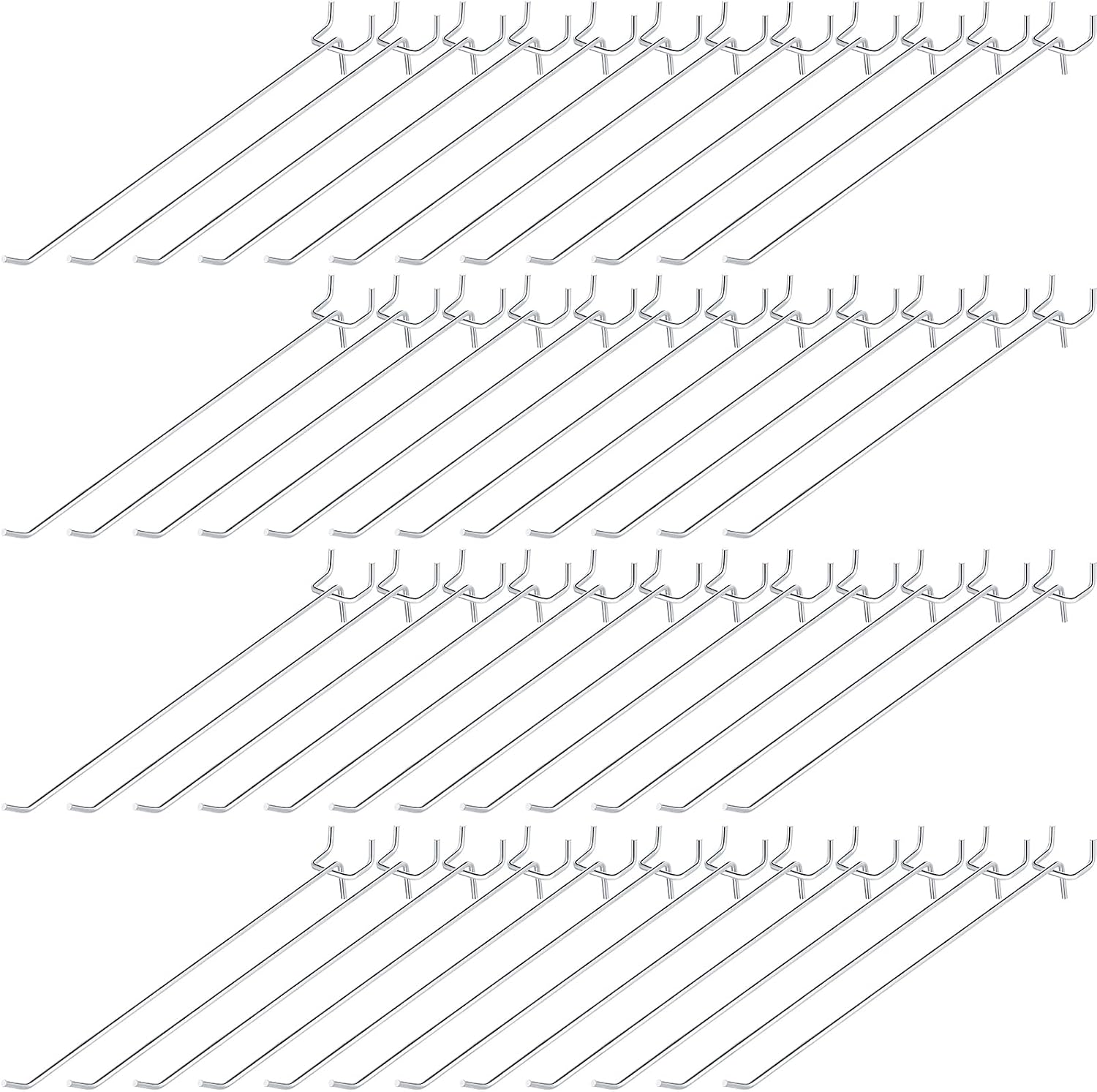JOWEI 100-Pack 10-Inch Stainless Steel Pegboard Hooks