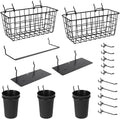 JOWEI 18-Piece Black Pegboard Hook Assortment