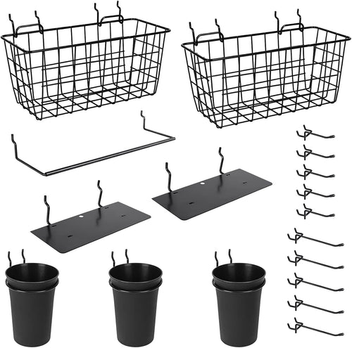 JOWEI 18-Piece Black Pegboard Hook Assortment