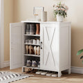 JOWEI Tall Farmhouse Shoe Cabinet with Barn Doors