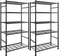 JOWEI 2-Pack 5-Tier Adjustable Steel Shelving Units