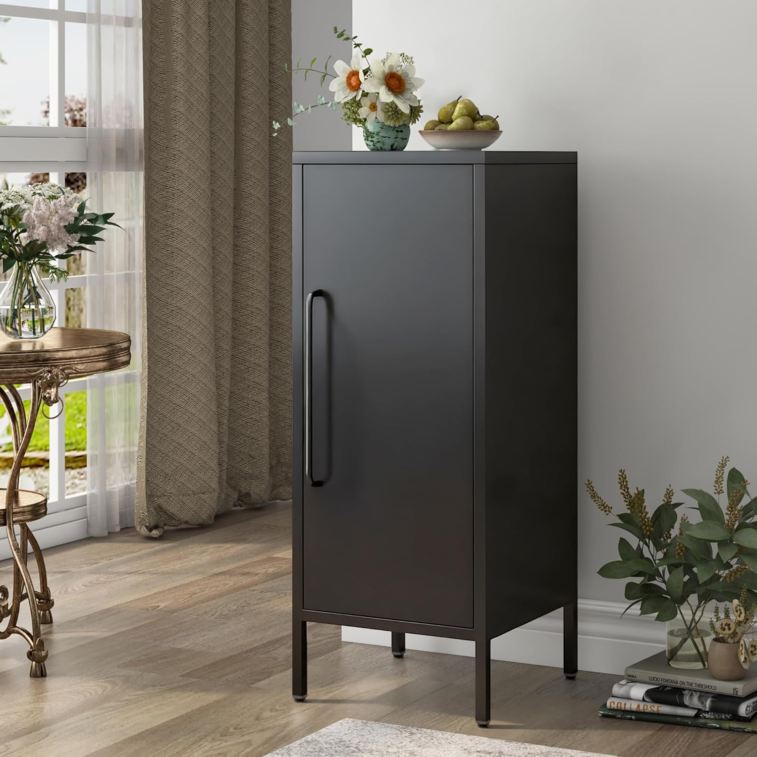 JOWEI 39.5-Inch Metal Storage Cabinet with Adjustable Shelves