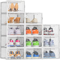 JOWEI 12-Pack Clear Stackable Shoe Boxes