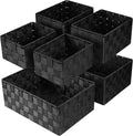 JOWEI 6-Pack Stackable Woven Storage Bins