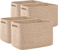 JOWEI 4-Pack Rectangular Woven Storage Baskets